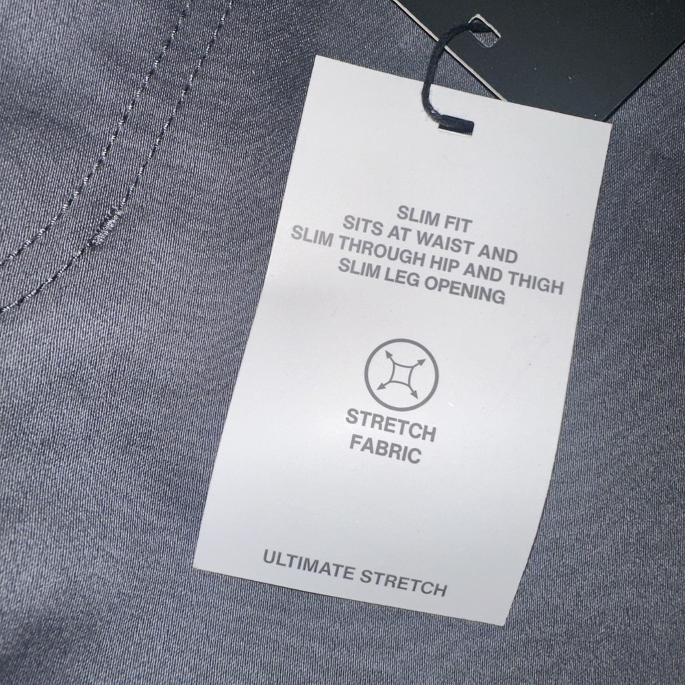 DKNY Mens Size 38x30 Stanton Slim Fit Ultimate Stretch Gray 5 Pockets Pants NEW - Picture 4 of 12